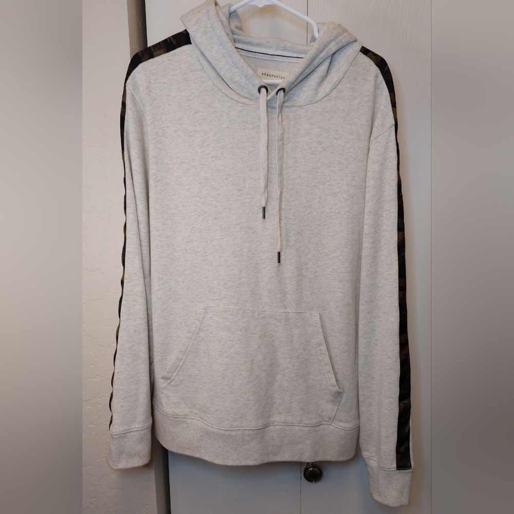 Aeropostale Aero 1987 Camo Tape Hoodie Sweatshirt Size Large Womens Cozy Comfy